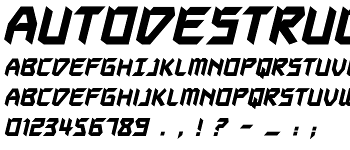 Autodestruct BB Bold font